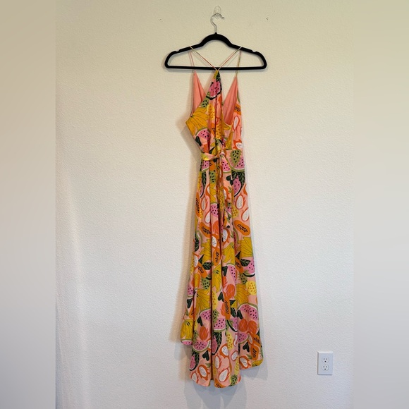 Hutch Anthropologie Size Medium Fruit  Wrap  Maxi Dress - Picture 8 of 11